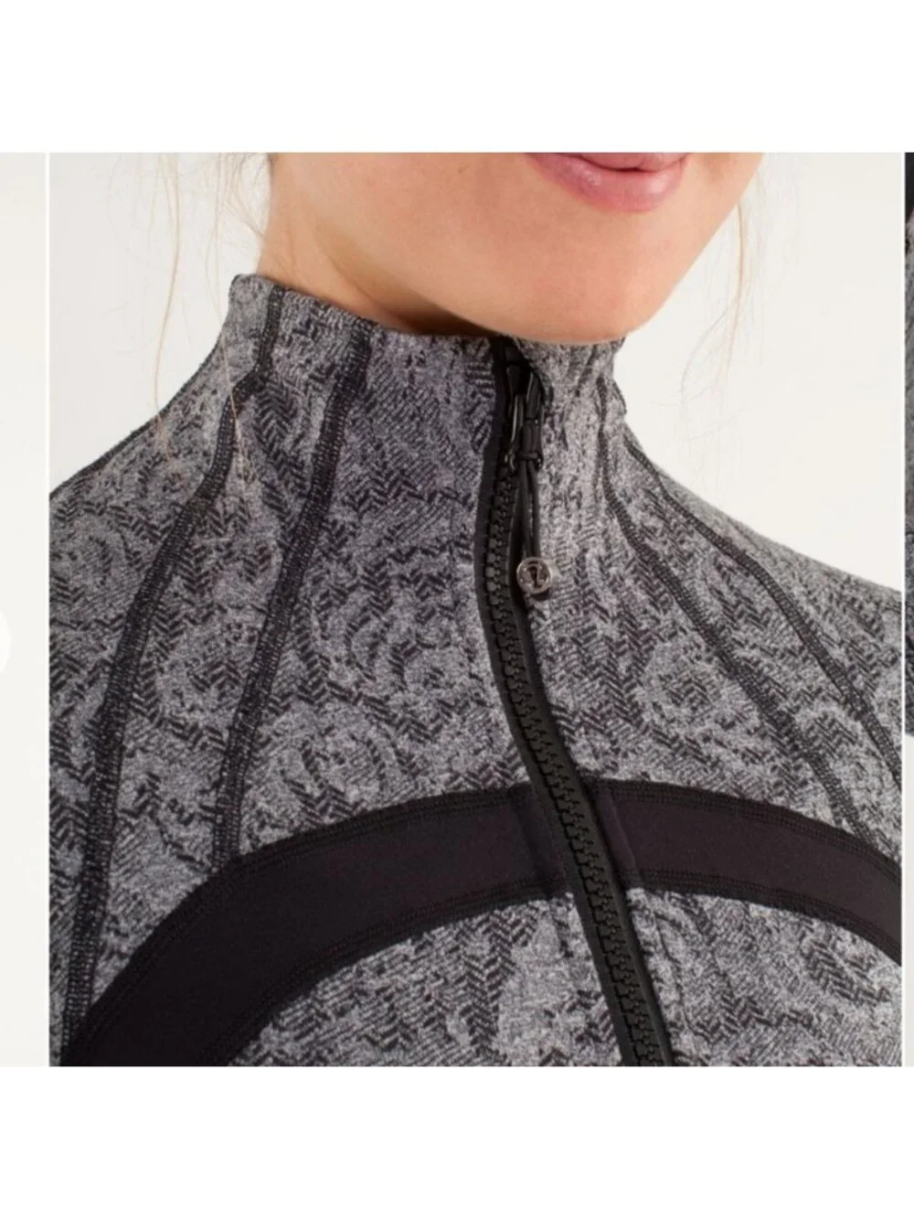 Lululemon Define Jacket *Brushed Rose Herringbone Black / Black